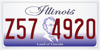 IL license plate Z574920