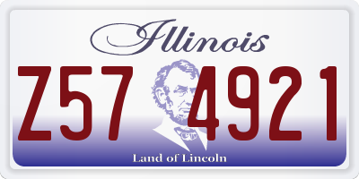 IL license plate Z574921