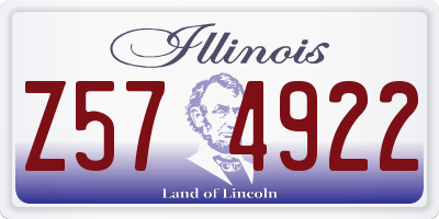 IL license plate Z574922