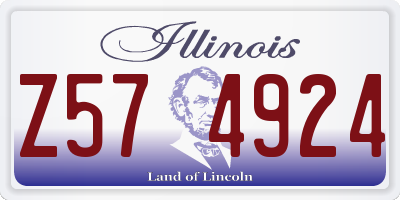 IL license plate Z574924