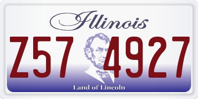 IL license plate Z574927