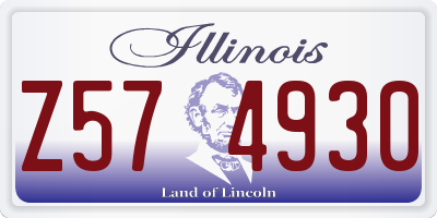IL license plate Z574930