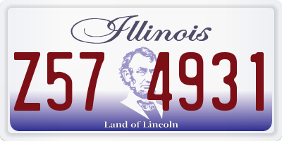 IL license plate Z574931