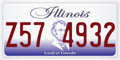 IL license plate Z574932