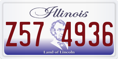 IL license plate Z574936