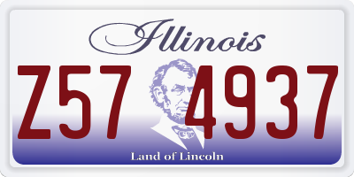 IL license plate Z574937
