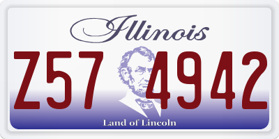 IL license plate Z574942