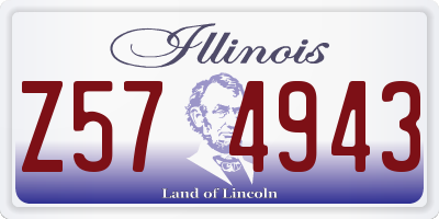IL license plate Z574943