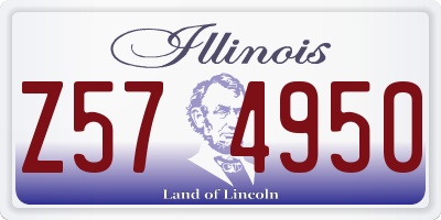 IL license plate Z574950