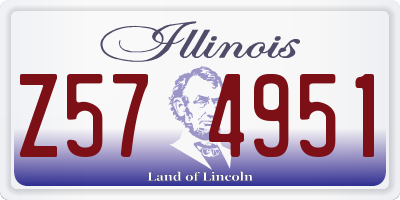 IL license plate Z574951