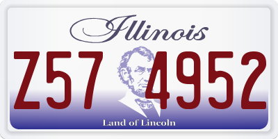IL license plate Z574952