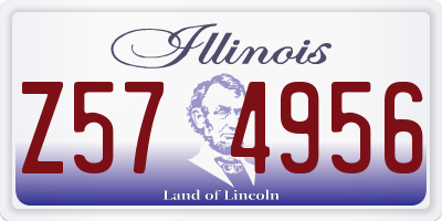IL license plate Z574956