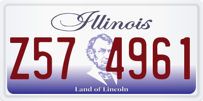IL license plate Z574961