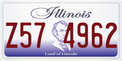IL license plate Z574962