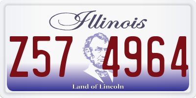 IL license plate Z574964