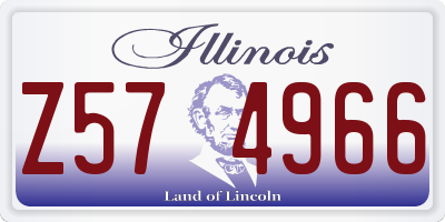 IL license plate Z574966