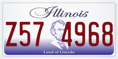 IL license plate Z574968
