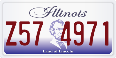 IL license plate Z574971