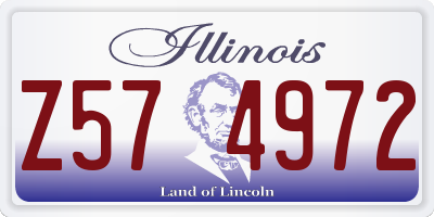 IL license plate Z574972