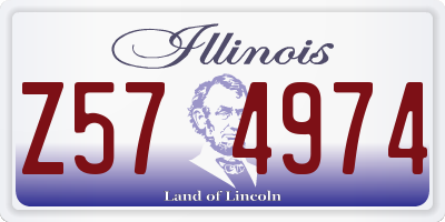 IL license plate Z574974