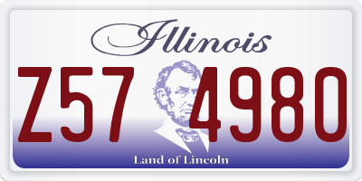 IL license plate Z574980