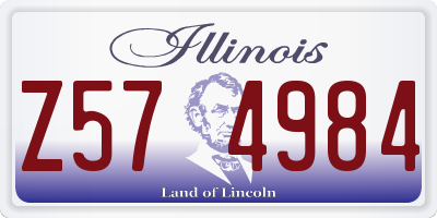 IL license plate Z574984