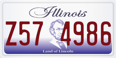 IL license plate Z574986