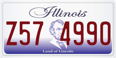 IL license plate Z574990