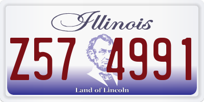 IL license plate Z574991
