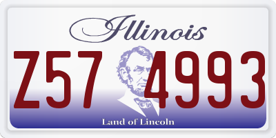 IL license plate Z574993