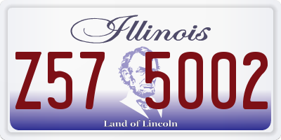 IL license plate Z575002