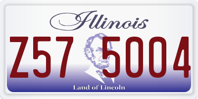 IL license plate Z575004