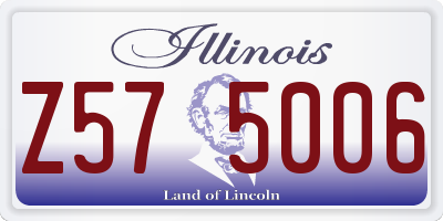 IL license plate Z575006