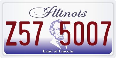 IL license plate Z575007