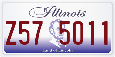 IL license plate Z575011