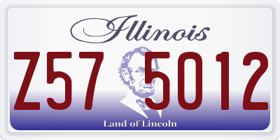 IL license plate Z575012