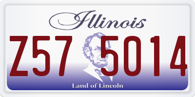 IL license plate Z575014