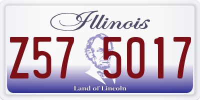 IL license plate Z575017