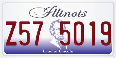 IL license plate Z575019