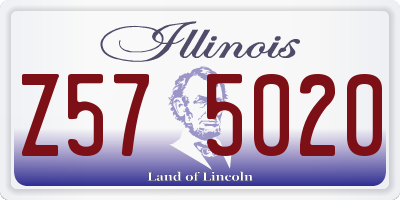 IL license plate Z575020