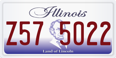 IL license plate Z575022