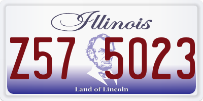 IL license plate Z575023