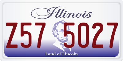 IL license plate Z575027
