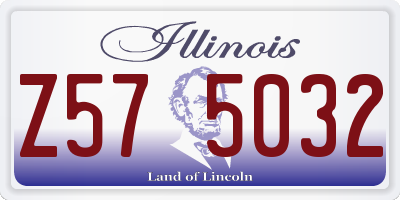 IL license plate Z575032