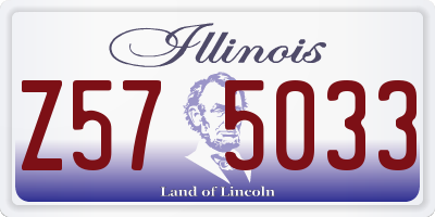 IL license plate Z575033