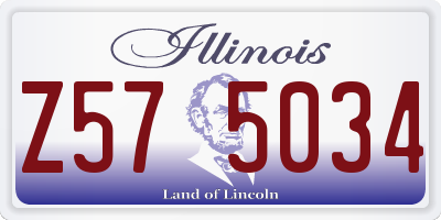 IL license plate Z575034