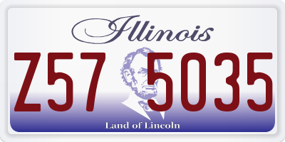IL license plate Z575035