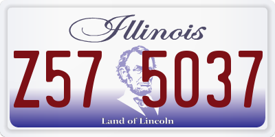 IL license plate Z575037