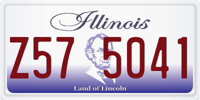 IL license plate Z575041