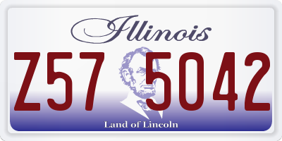 IL license plate Z575042